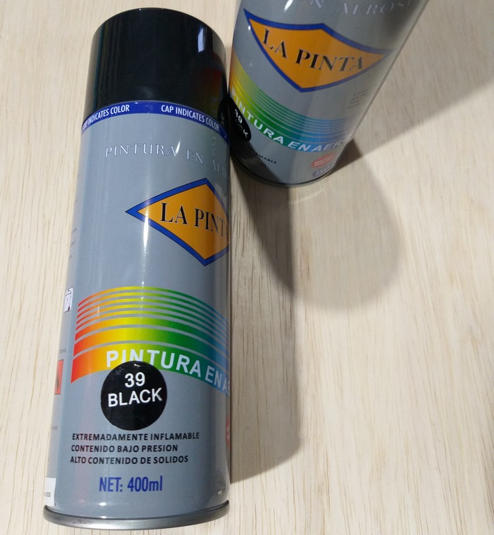 P.SPRAY LA PINTA NEGRO BRILLANTE 400 ML