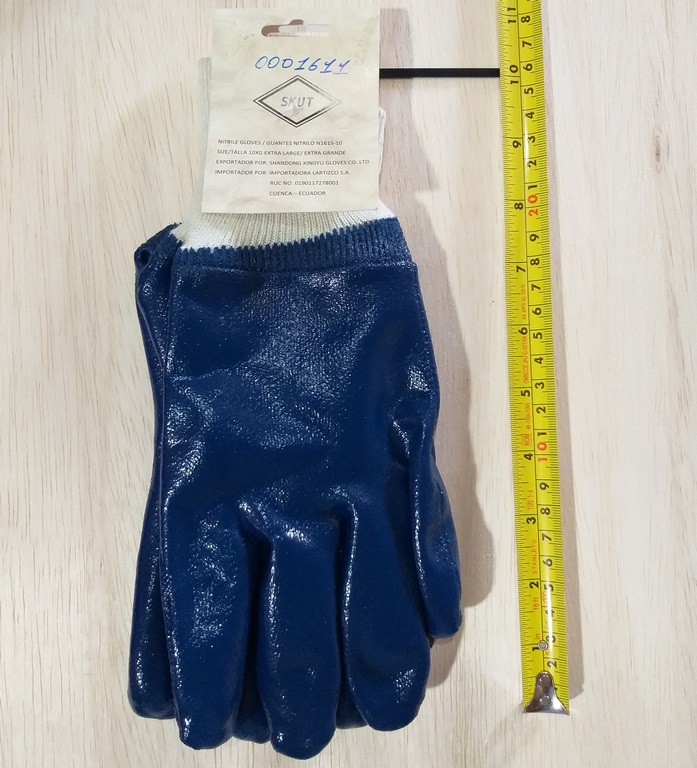 GUANTE LANA RECUB NITRILO AZUL T.10 SKUT N1615-10