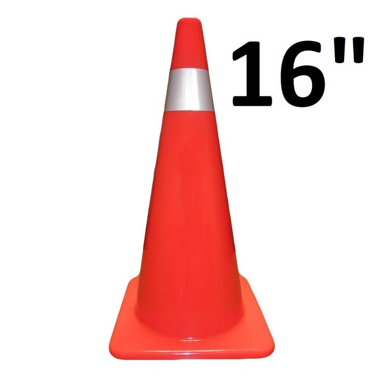 CONO DE SEGURIDAD ANARANJADO 16´´