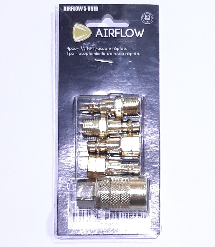 JGO ACOPLE P/COMP. AIRFLOW 5PCSZ BRONCE 1/4