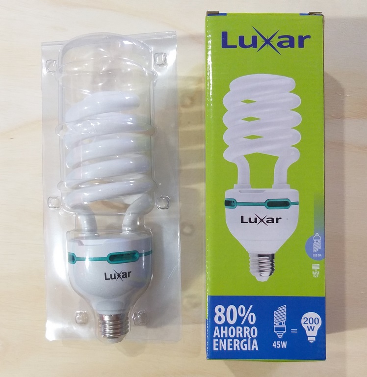 FOCO AHORRADOR ESPIRAL LUXAR 45W T5 6500K