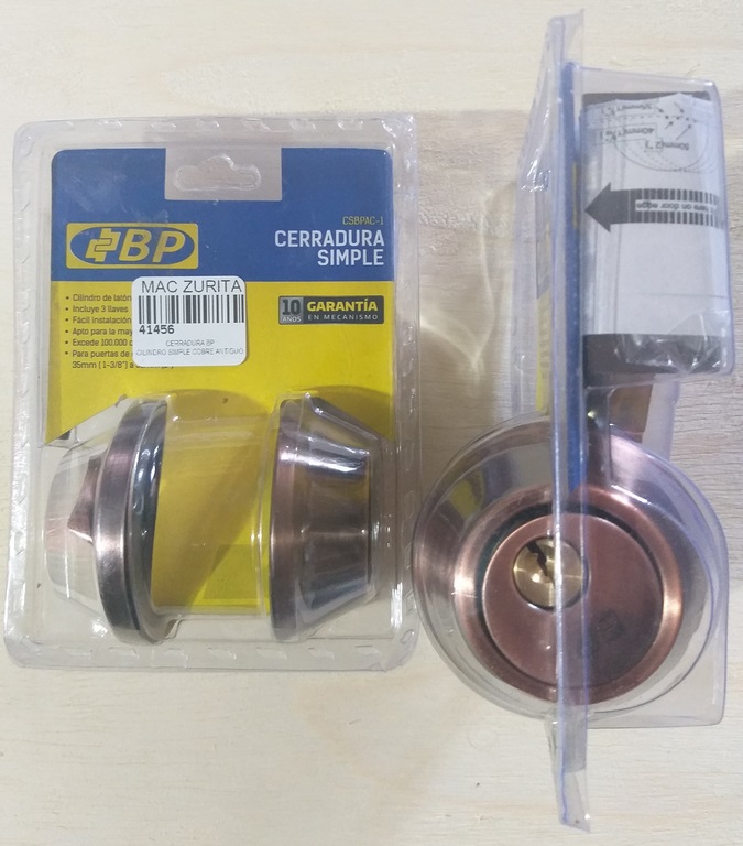 CERRADURA PESTILLO BP COBRE ANTIGUO