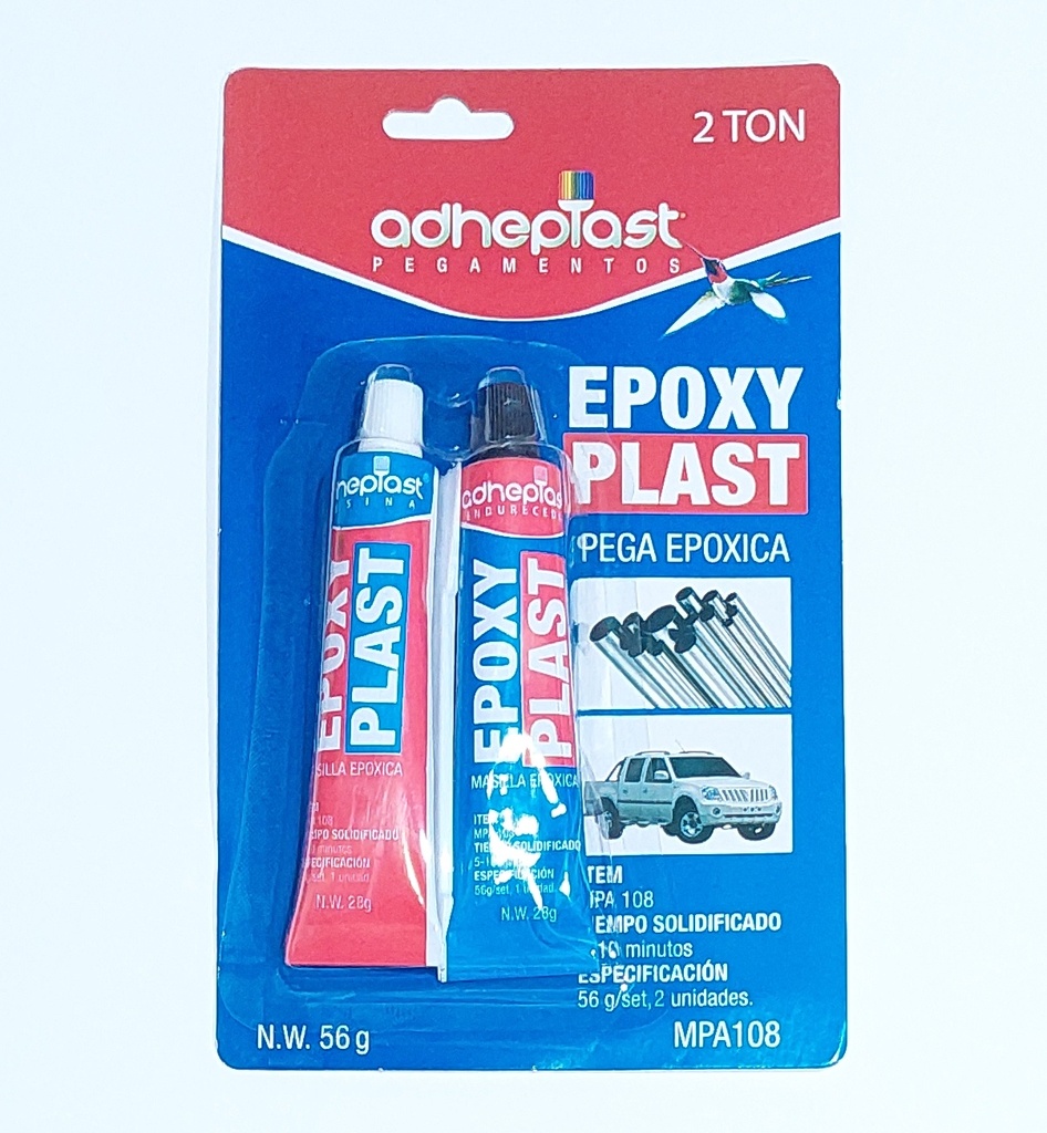 MASILLA EPOXICA 56 GRAMOS/TUBO EPOXY PLAST 2 TON
