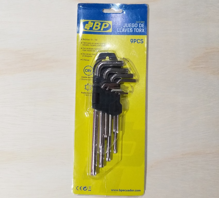 JGO LLAVES HEXAGONAL TORX BP T9-T50 SET 9 PCS