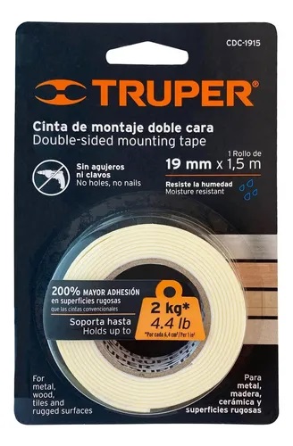 CINTA DOBLE FAZ 1,5MTSX19MM TRUPER