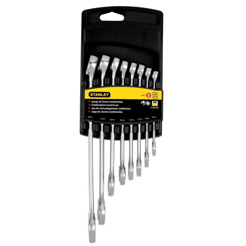 JGO LLAVE COMBINAC STANLEY 8 PCS 8-19MM 87775