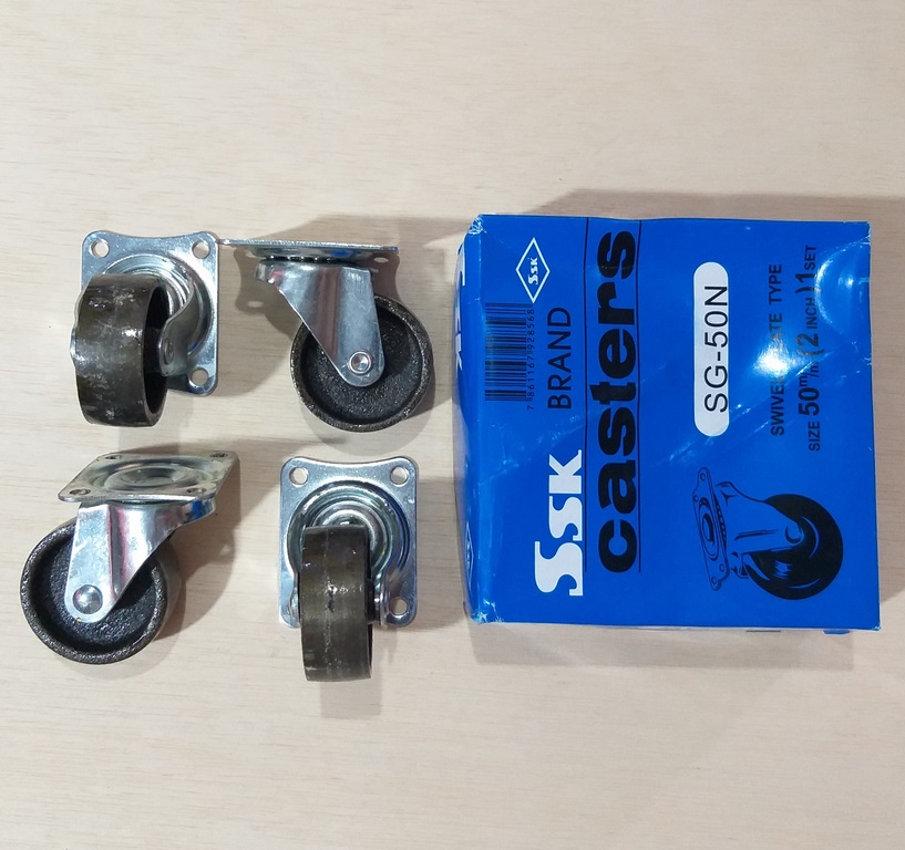 GARRUCHA GIRATORIA IND RUEDA METAL 2 CMT