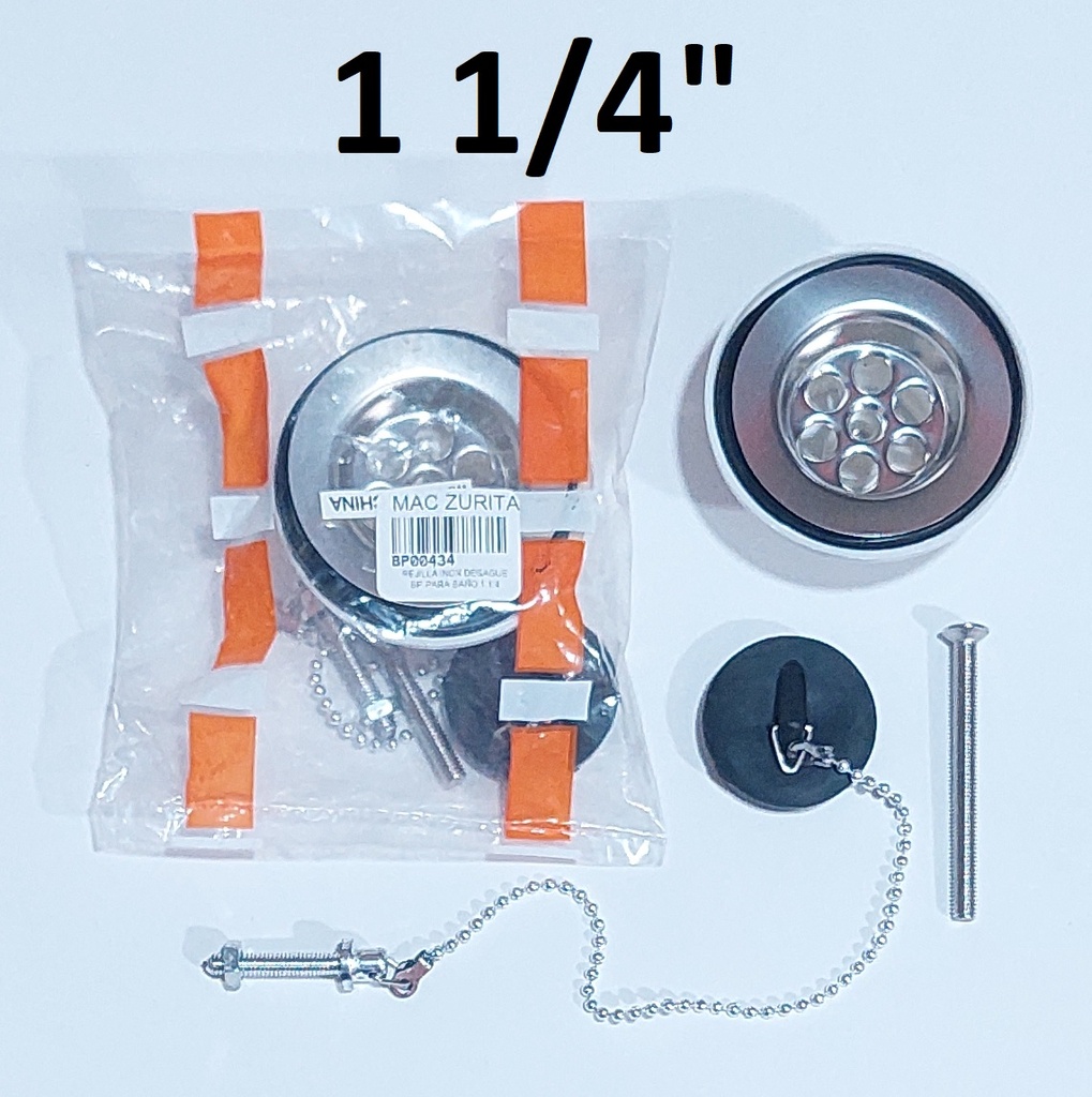 REJILLA INOXIDABLE DESAGUE BP PARA BANO 1.1/4
