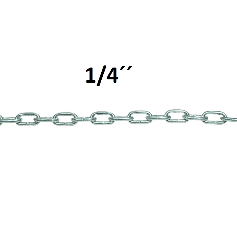 CADENA GALV 1/4 25 KG = 34.00M
