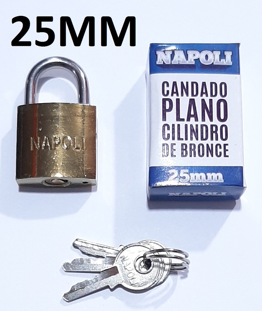 CANDADO PLANO 25MM NAPOLI/SHINE