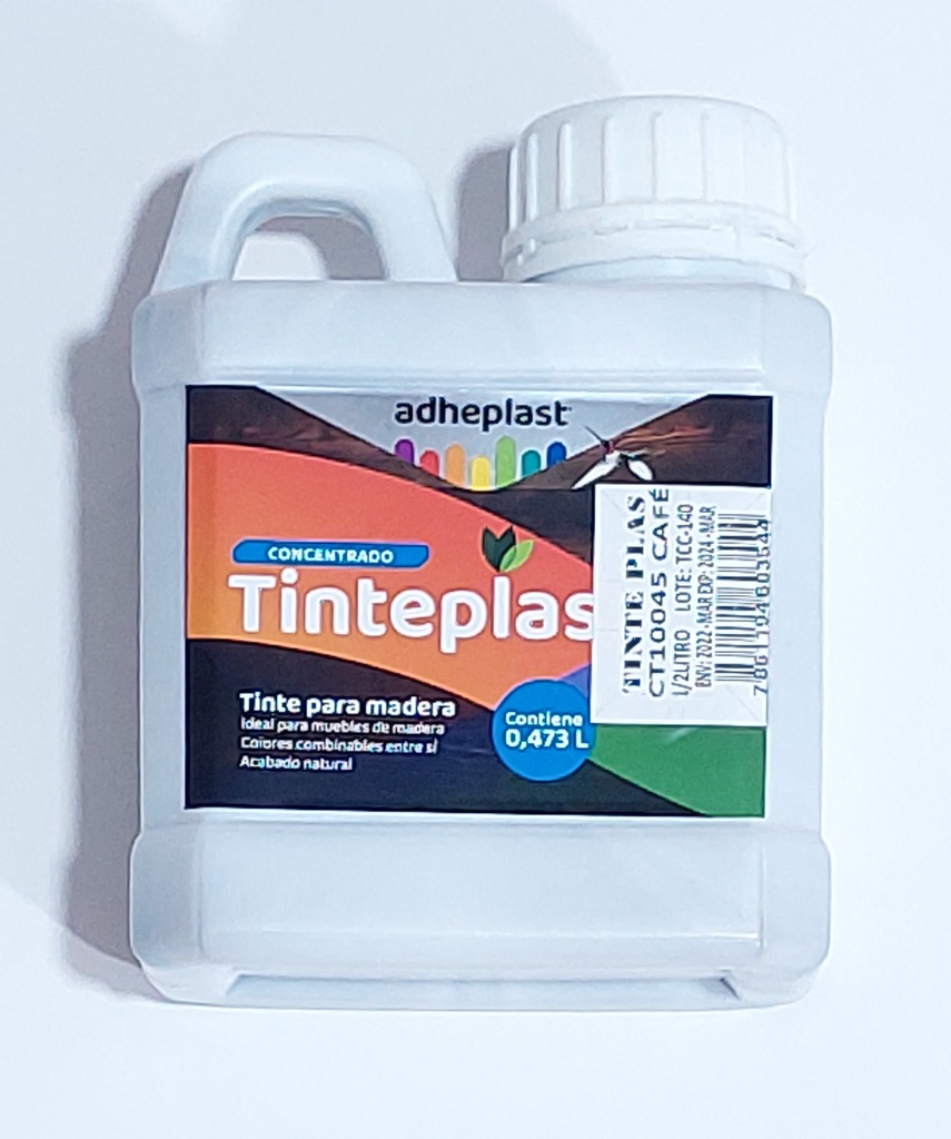 TINTE PLAS CONCENTRADO CAFE 1/2 LT