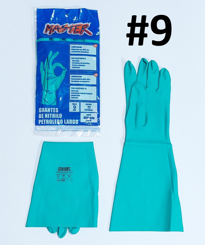 GUANTE LATEX 9 MASTER C-25 NG/VER 9