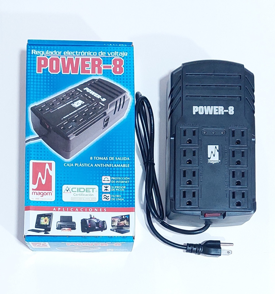 REGULADOR DE VOLTAJE MAGON POWER-8 8A 1000VA/400W 88-144V