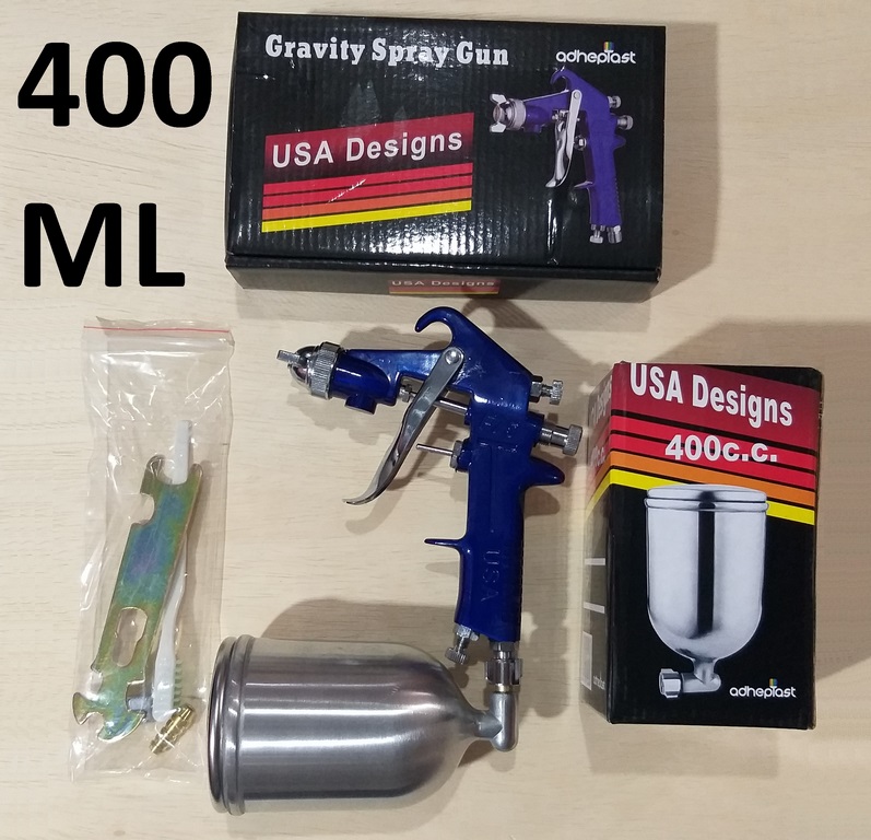PISTOLA P/PINTAR 400ML F-75G GRAVEDAD NIQUELADA