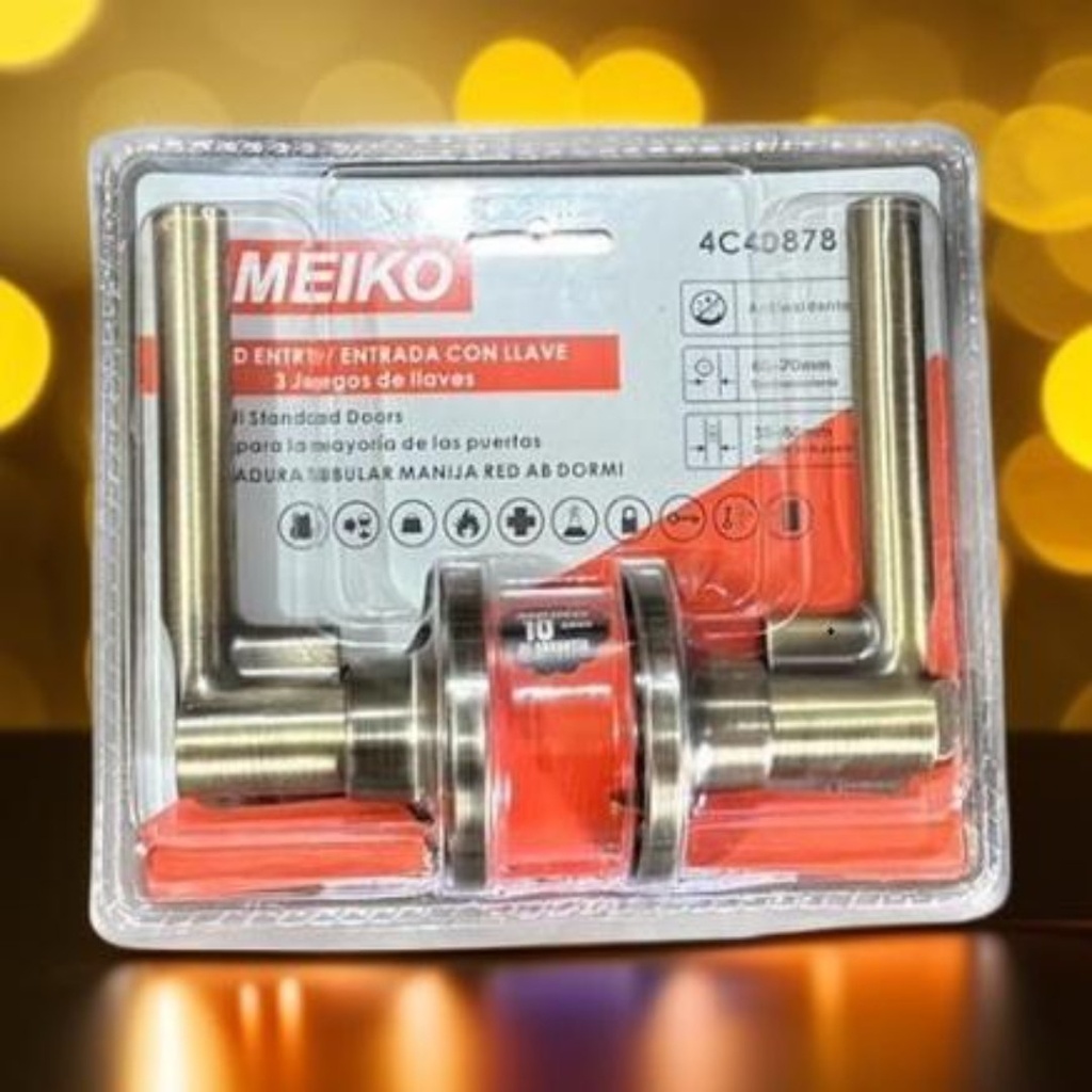 CERRADURA MANIJA RED BRONCE ANTIG MEIKO P/DORMITORIO