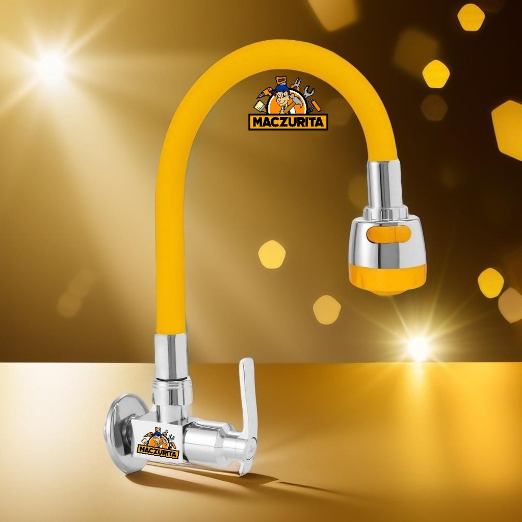 LLAVE FR. FLEX AMARILLO C/DUCHA P/PARED FIORI