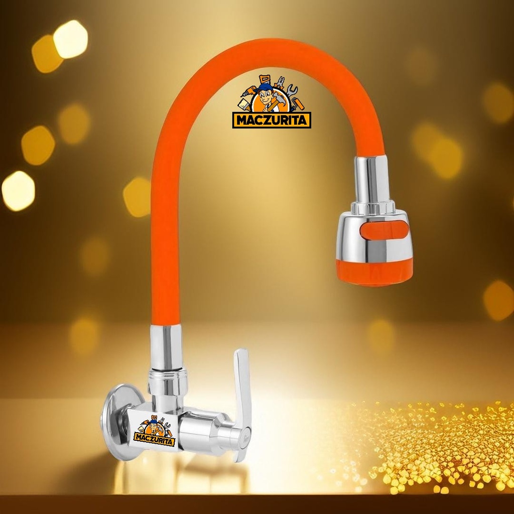 LLAVE FR. FLEX NARANJA C/DUCHA P/PARED FIORI