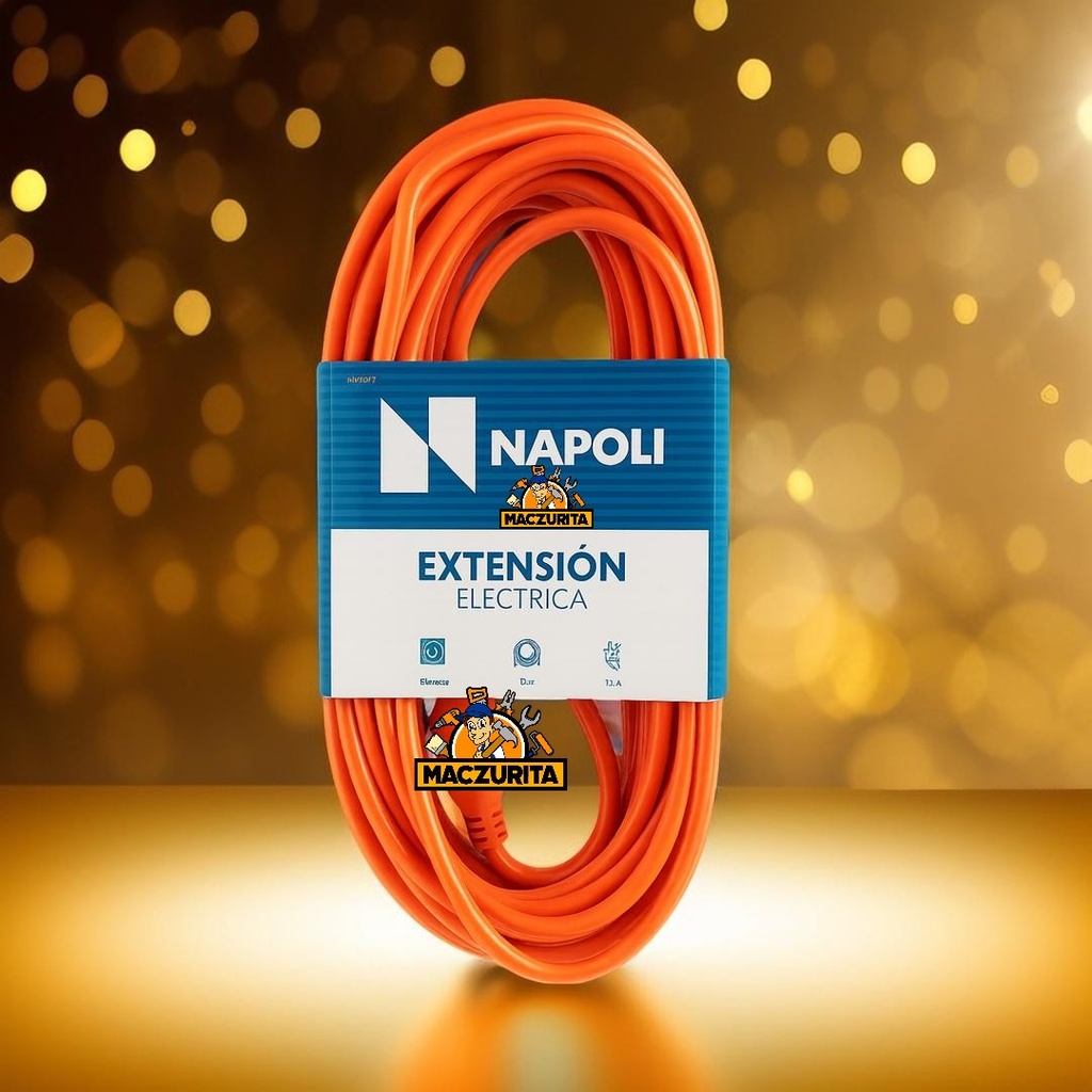 EXTENSION 10M NARANJA 3X16 NAPOLI 1SERV 125V 13A