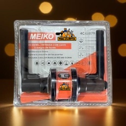 [4C40879] CERRADURA MANIJA RED NEGRO MATE MEIKO P/DORMITORIO