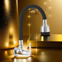 [CHI8856] LLAVE FR. FLEX NEGRO C/DUCHA P/PARED FIORI