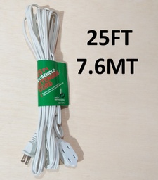 [25FT] EXTENSION 7.6MT BLANCO CMT 2X16AWG 125V 25FT