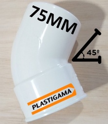 [2VE457] CODO 75 X 45 PLASTIGAMA