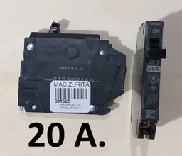 [3BRG20] BREKER G.E. 20A. 1P P/CAJA FINO 1/2