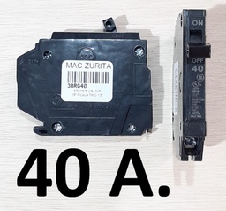 [3BRG40] BREKER G.E. 40A. 1P P/CAJA FINO 1/2