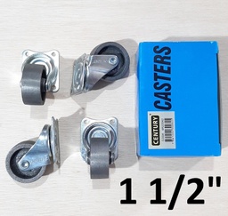 [4R22042] GARRUCHA GIRATORIA METAL 1 1/2 4PCS CENTURY