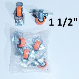 [4R22100] GARRUCHA GIRATORIA TOMATE IND PVC C/FRENO 1.50´´