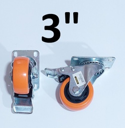 [4R22103] GARRUCHA GIRATORIA IND PVC C/FRENO 3´´ CENTURY