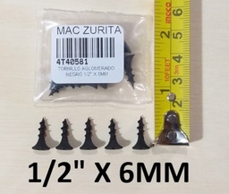 [4T40581] TORN.AGLOM. 0.50 X 6 NEGRO  1/2 X 6
