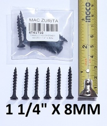 [4T4171Q] TORN.AGLOM. 1.25 X 8 NEGRO 1 1/4 X 8