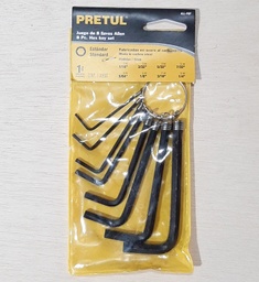[550140] JGO LLAVE EXAGONAL PRETUL 8 PCS PULGADAS
