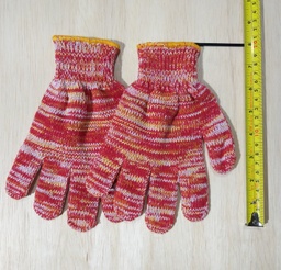 [580080] GUANTE LANA ROJO C/FILO AMARILLO TAIWAN