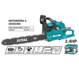 [945185] MOTOSIERRA A GASOLINA TOTAL 18´´ 24HP 45.8CC