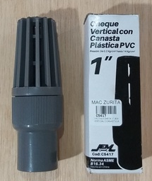 [C5417] VALV.CHECK 1´´ JEM PVC VERTICAL C/CANASTILLA