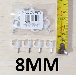 [CHR8] GRAPA PLASTICA 8MM C/CLAVO