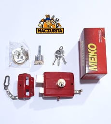 [CMC559] CERRADURA MEIKO S/P ROJO VINO 559 C/CADENA