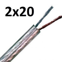 [CP2X20] CABLE PARLANTE 2X20 TRANSPARENTE