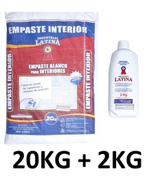 [EI] EMPASTE INTERIOR LATINA 20KG C/RESINA