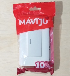 [EL100014] INTERRUPTOR SIMPLE 10A 125/250V BLANCO AQ MAVIJU