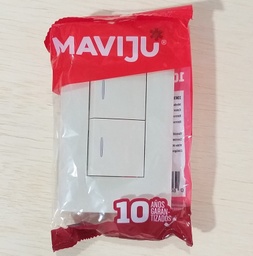 [EL100023] INTERRUPTOR DOBLE 10A 125/250V MARFIL AQUA
