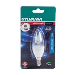 [F0400] FOCO VELA LED SYLVANIA 6W E12 2700K