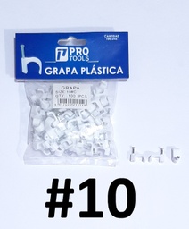 [G100021] GRAPA PLAST CUADR 10MM C/CLAVO PT