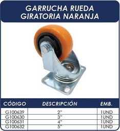 [G100630] GARRUCHA GIRAT 3  NARANJA PT