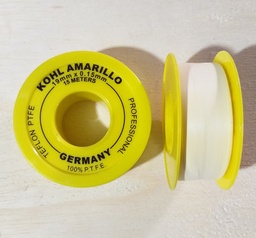 [T19113] CINTA TEFLON KOHL AMARILLO 3/4 X 15M