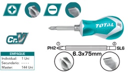 [T250216] JGO DESTORNILLADORES TOTAL 2 EN 1 X 75MM