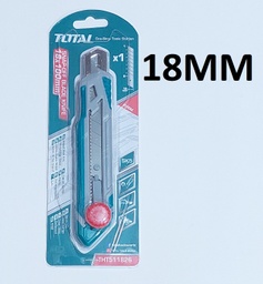 [T511826] ESTILETE PLASTICO TOTAL 18MMX100MM BOTON ROJO REDONDO INCLUYE 1 CUCHILLA