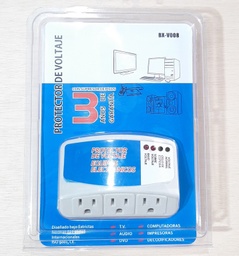 [V008] PROTECTOR VOLTAJE JEM 3 SERVICIOS 3 AÑOS D GARANTIA BX-V008